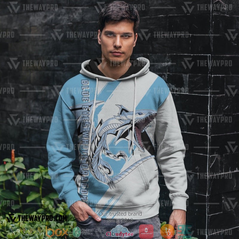 Yu Gi Oh Blue Eyes White Dragon Hoodie Yu Gi Oh Blue Eyes White Dragon Hoodie