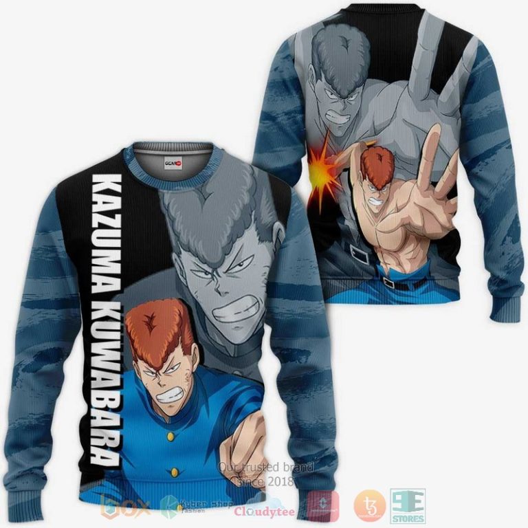 Yu-Yu-Hakusho-Kazuma-Kuwabara-Anime-3D-Hoodie-Bomber-Jacket-2