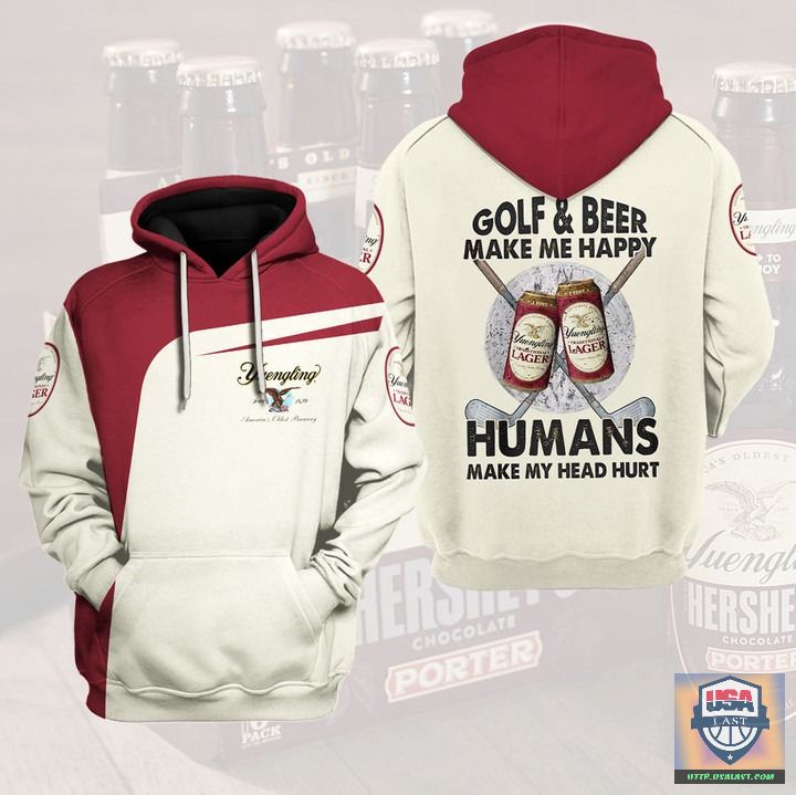 Yuengling-Golf-And-Beer-Make-Me-Happy-Humans-Make-My-Head-Hurt-3D-Hoodie-Zip-Hoodie-1