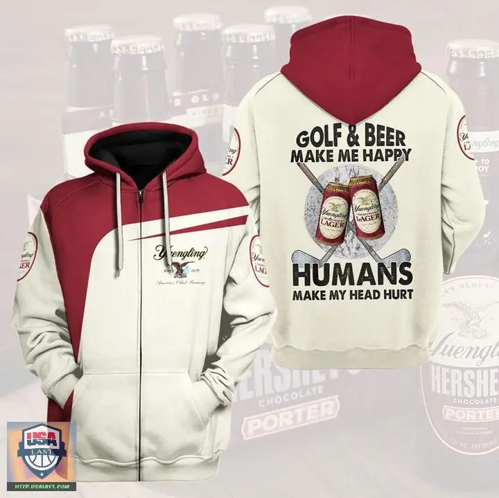 Yuengling Golf And Beer Make Me Happy Humans Make My Head Hurt 3D Hoodie Zip Hoodie Yuengling Golf And Beer Make Me Happy Humans Make My Head Hurt 3D Hoodie Zip Hoodie