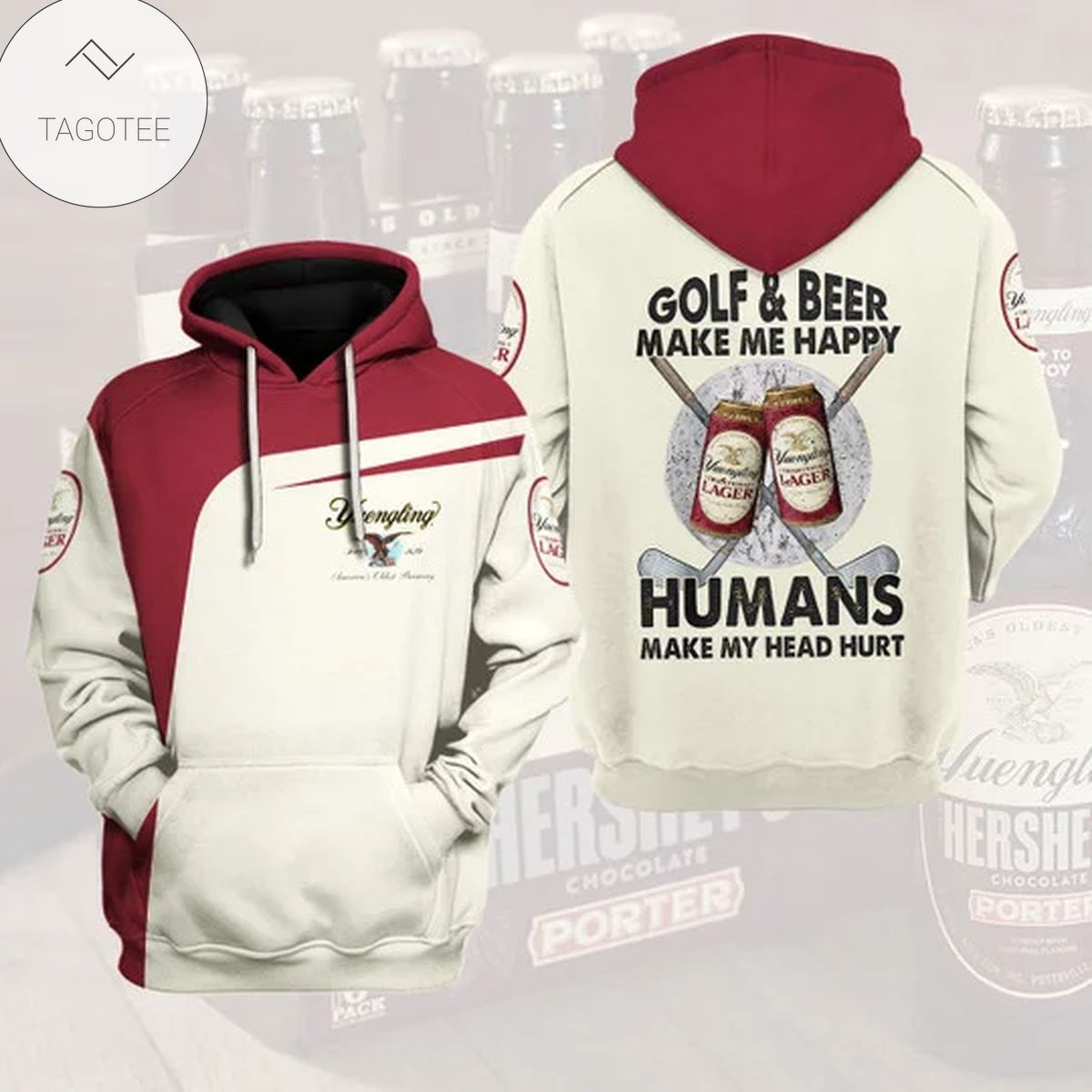 Yuengling Golf And Beer Make Me Happy Humans Make My Head Hurt Hoodie Yuengling Golf And Beer Make Me Happy Humans Make My Head Hurt Hoodie