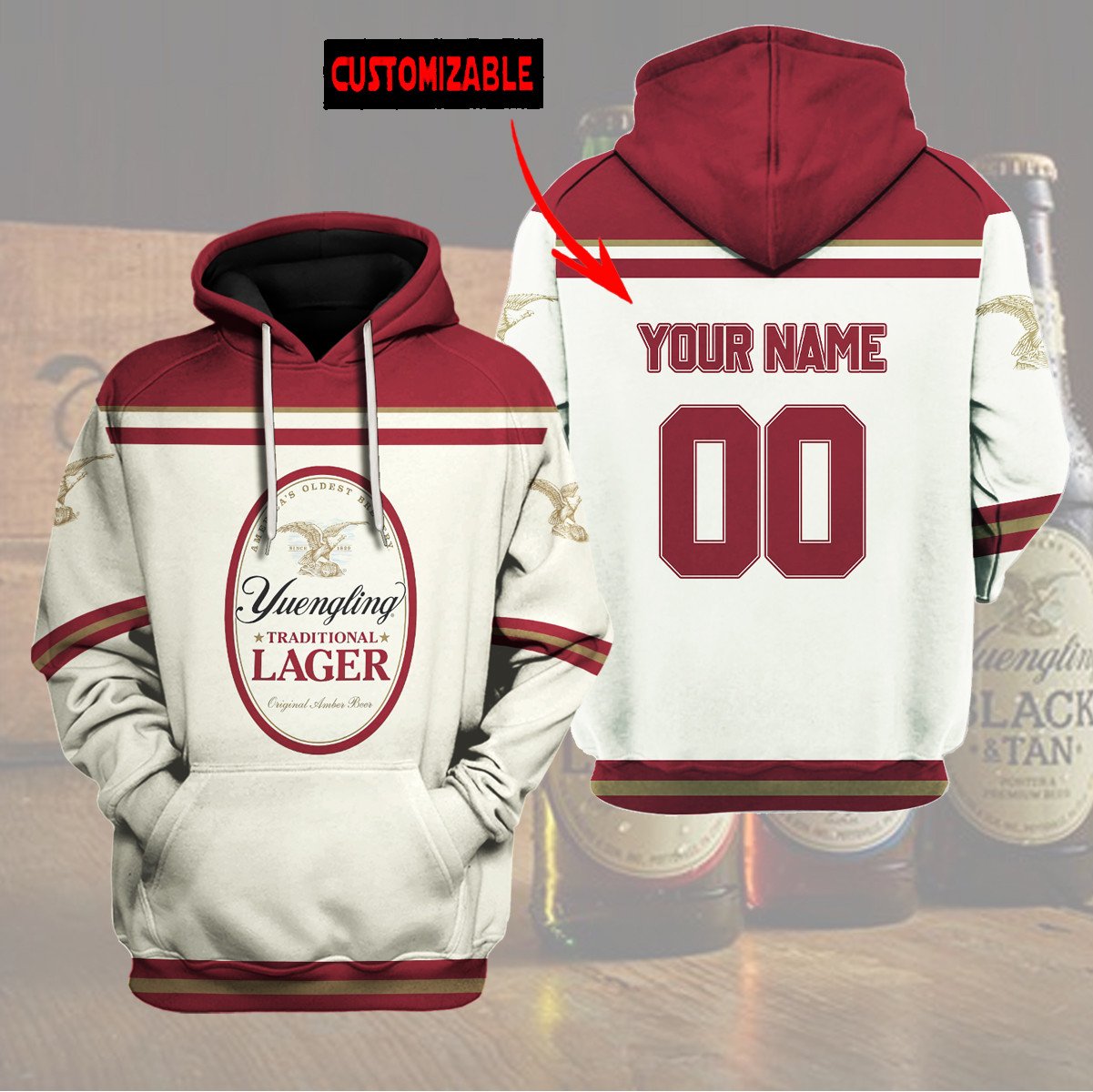 Yuengling Lager 3D Hoodie Yuengling Lager 3D Hoodie