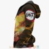 Zenitsu Agatsuma Kimetsu Anime 3D Black Hoodie