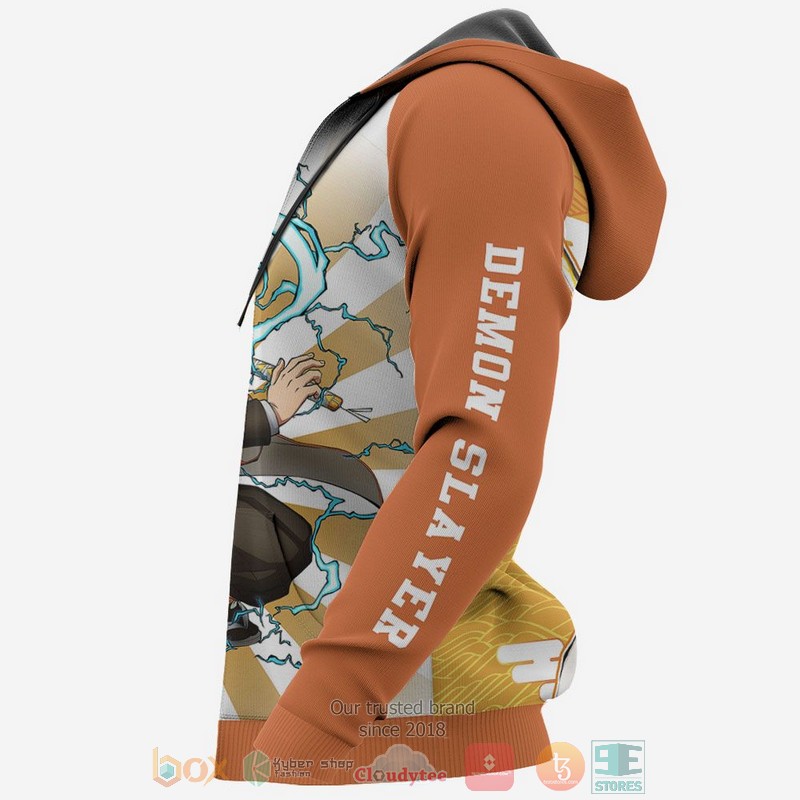Zenitsu Agatsuma Kimetsu Anime Orange 3D Hoodie Zenitsu Agatsuma Kimetsu Anime Orange 3D Hoodie