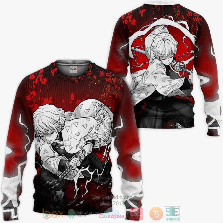 Zenitsu-Kimetsu-Anime-Japan-Art-3D-Hoodie-Bomber-Jacket-2
